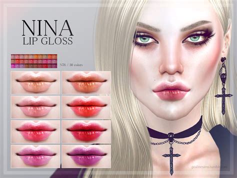 Sims 4 Ccs The Best Nina Lip Gloss By Pralinesims