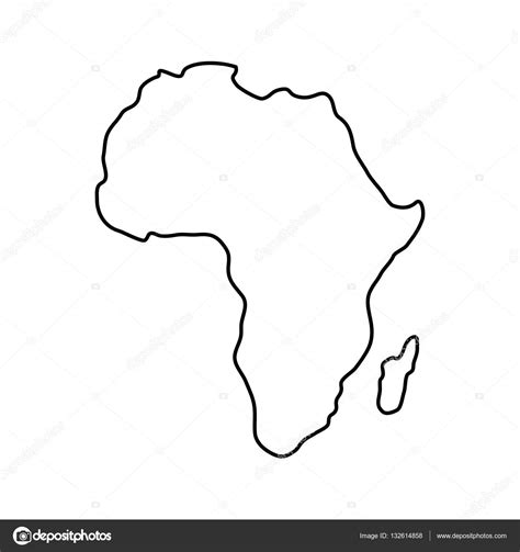 Africa Map Silhouette Stock Vector Image By ©djv 132614858
