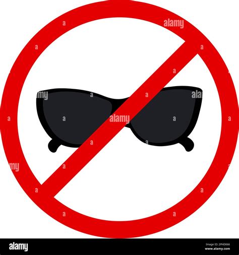 Sunglasses Opaque Glasses Under The Red Sign Of The Prohibition