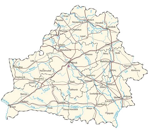 Belarus Map Cities And Roads Gis Geography