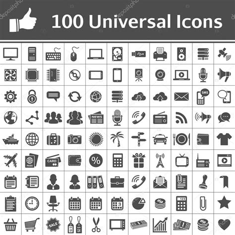 Universal Icons Set — Stock Vector © Frbird 18980555