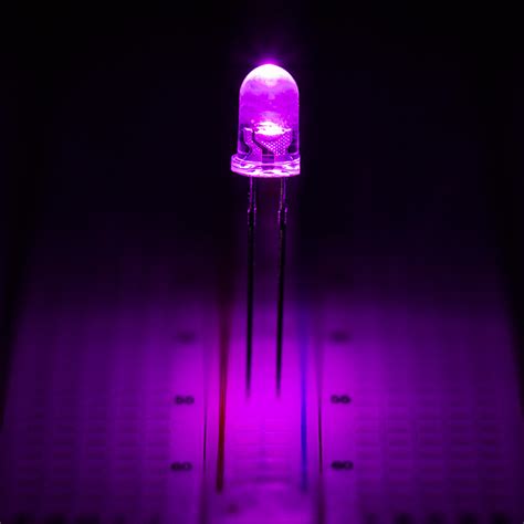 5mm Violet Led 460 Nm T1 34 Led W 15 Degree Viewing Angle Super