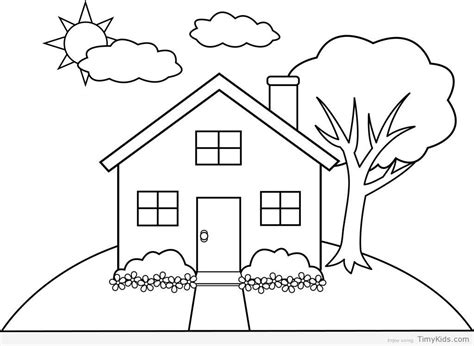 20 Colouring House Pages Timykids House Coloring Pages White House