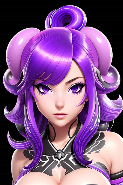 Sexy Purple Haired Girl Portrait By Jaydiconai On Deviantart