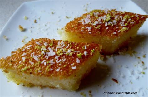The cake may initially taste very sweet, however after soaking for a few hours, the sweetness. Do You Need To Put Syrup Kn Semolina Cake / A deliciously ...