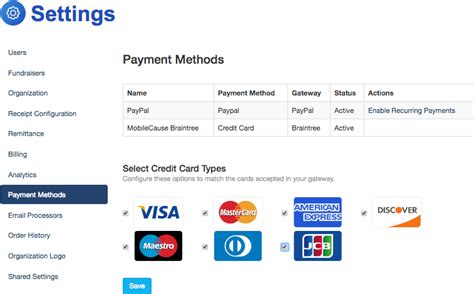 By comparing features to decide on which card is best for you. Can I choose types of credit cards to ac... | MobileCause