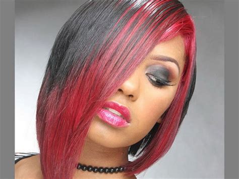 This color works great for indian skin and brown skin as well. Black and pink hairstyles