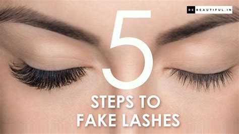 how to apply fake lashes like a pro 5 step tutorial for beginners be beautiful youtube