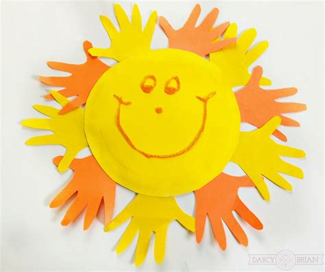 Fun And Easy Handprint Sun Paper Plate Craft For Kids