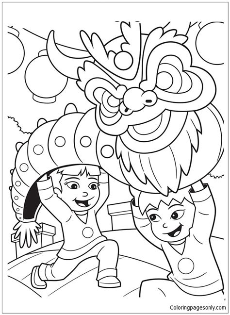 Color them online or print them out to color later. Chinese New Year Dragon Coloring Page - Free Coloring ...