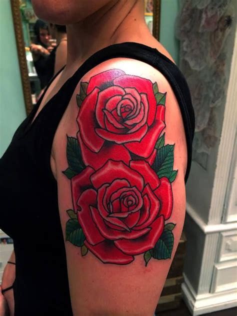 My Tattoo Yay Red Roses Tattoo On Shoulder Rosees Beautiful Red