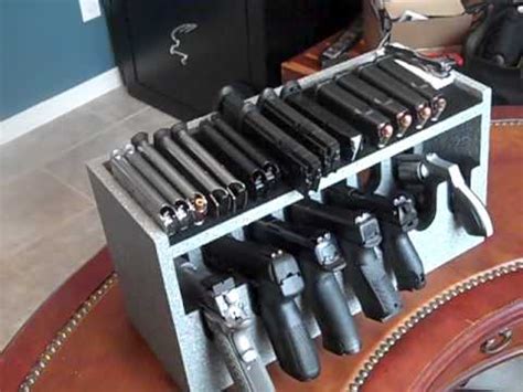 What's the best way to store gun magazines? Gun Safe Pistol Rack - YouTube