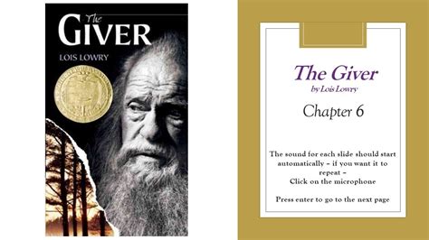 A summary of section in lois lowry's the giver. The Giver by Lois Lowry - Chapter 6 - YouTube