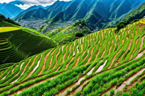 Premium Photo Terraces Rice Fields On Mountain