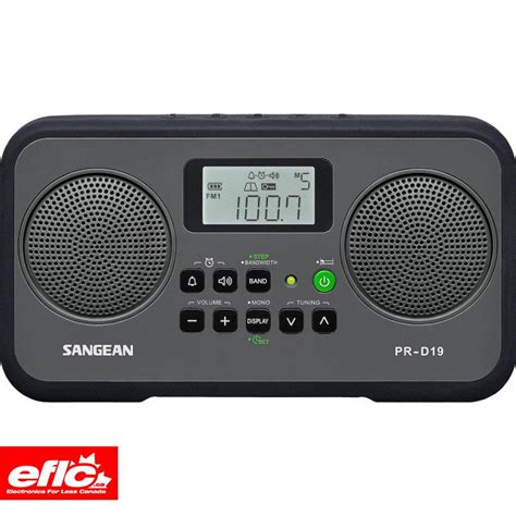 Sangean Pr D19 Amfm Stereo Portable Radio Black Canada Eflcca Pr