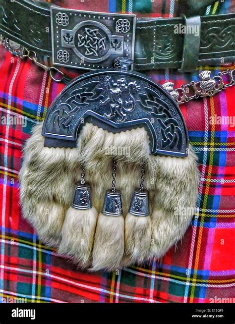 Scottish Kilt And Sporran Stock Photo Alamy