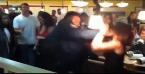 video off duty officer punches woman in face in ihop leading to scuffle