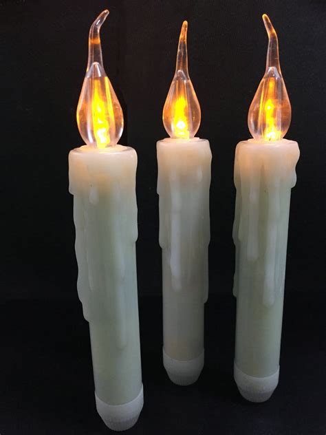 24pcs Led Taper Battery Operated Flameless Candle Lamp Dipped Wax