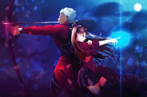 壁纸 2000x1326 Px 动漫 Archer Fate 命运系列 留夜 Tohsaka Rin 2000x1326