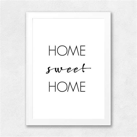 Home sweet home wall decal vinyl sticker home decor art mural saying porch font. Home Sweet Home Printable Wall Art Home Quote Home
