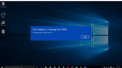 How To Enable Low Battery Notification Alert In Windows 10 Youtube
