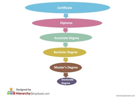 Education Degree Hierarchy Chart