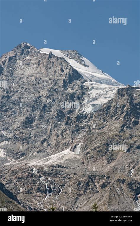 Glacier In Gran Paradiso National Park Mountains Aosta Valley Graian Alps Italy Stock Photo