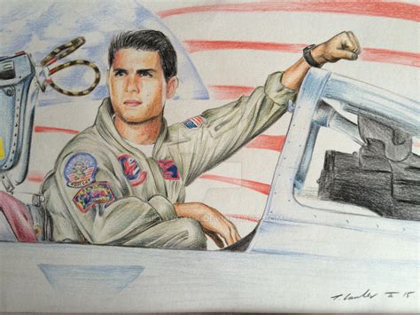 Tom Cruise Top Gun Drawing By Billyboyuk On Deviantart