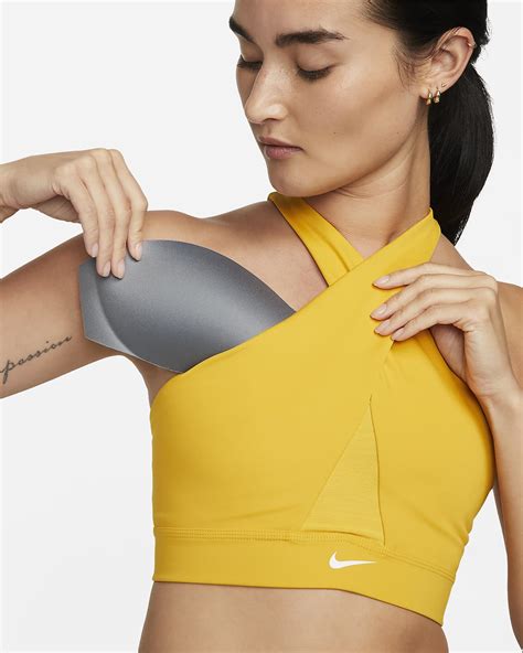 Nike Dri Fit Swoosh Icon Clash Wrap Womens Medium Support 1 Piece Pad