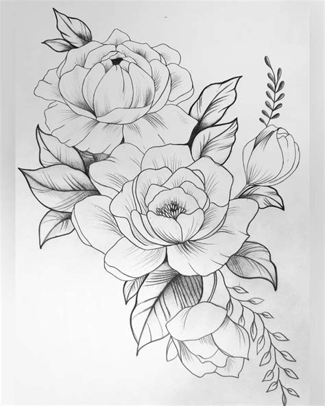 Pencil Drawings Of Flowers Flower Tattoo Drawings Flower Tattoo