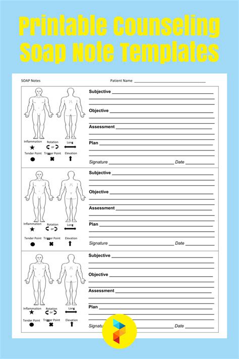 Counseling Soap Note Templates 10 Free Pdf Printables Printablee