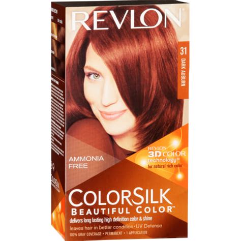 To upload a picture of this shade in real life, go into edit mode and add to the gallery! Revlon ColorSilk Permanent Hair Color Dark Auburn 31 - Clicks
