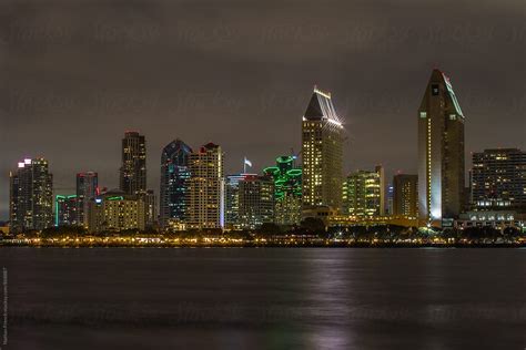 San Diego Skyline At Night By Stocksy Contributor Nathan French