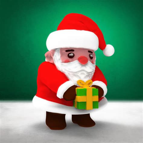 3d Printed Christmas Ornament Cute Santa Claus 3 Files By