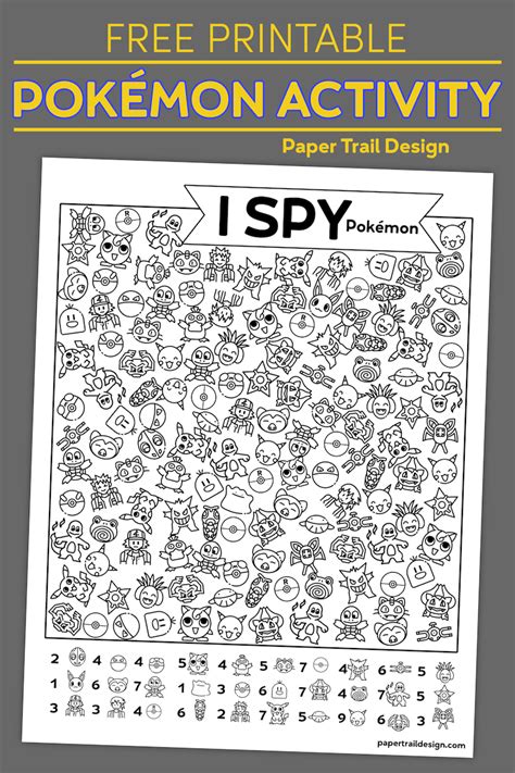 Spy kids coloring pages lovely printable spy detective coloring page 2 coolest free. Free Printable I Spy Pokémon Activity | Paper Trail Design