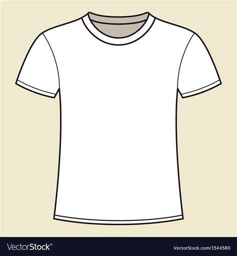 blank white t shirt template royalty free vector image
