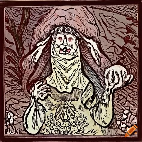 Illustration Of Baba Yaga From Russian Folklore On Craiyon