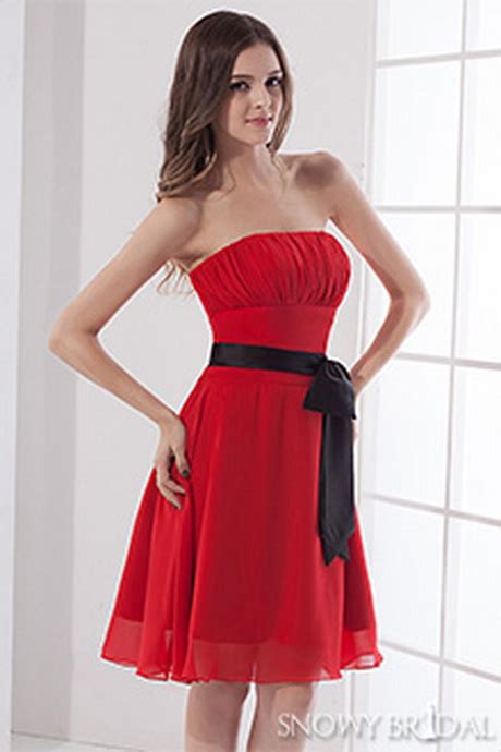 Black And Red Bridesmaid Dresses