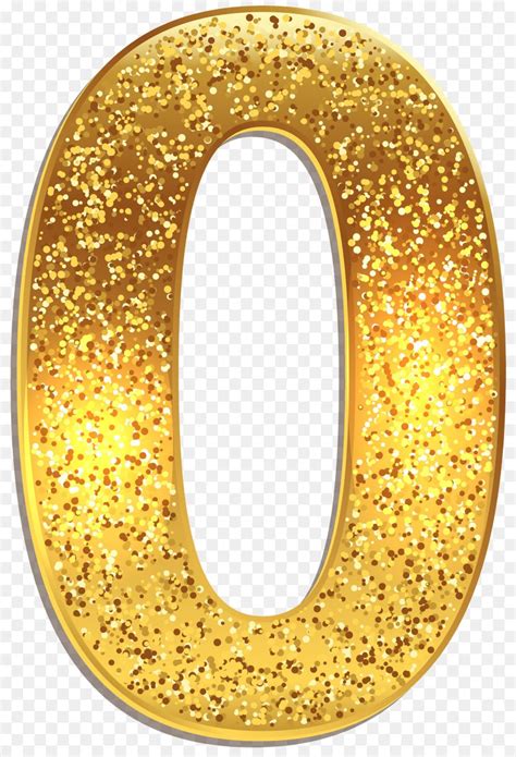 The Letter O In Gold Glitter On A Transparent Background With No