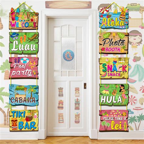 Buy Luau Party Signs Aloha Welcome Signage Tropical Summer Birthday