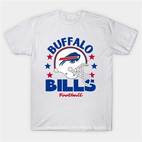 Retro White Buffalo Bills T Shirt Teepublic