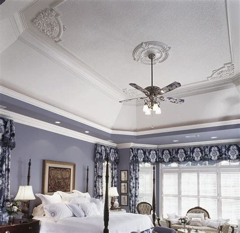 Adding decorative molding to your walls can be a great way to subtly enhance the look of any room. decorative molding with corners for walls and ceiling | Ceiling design, Bedroom ceiling, Bedroom ...