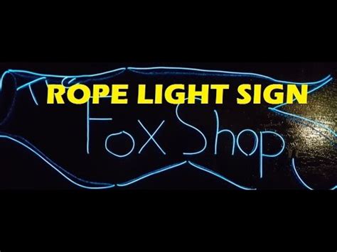 Maybe you would like to learn more about one of these? How to make a LED rope light neon sign. - YouTube