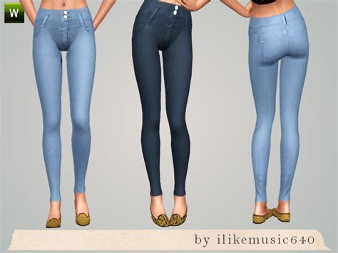 The Sims Resource High Waisted Skinny Jeans Af