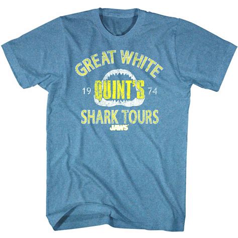 Jaws Amity Island Quints Great White Shark Tour 1974 Mens