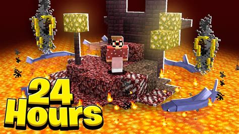 Surviving In The Nether For 24 Hours In Minecraft Pocket Edition Youtube