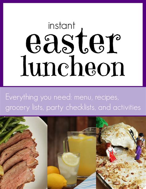 Instant Easter Luncheon Meal Plan Good Cheap Eats E Store