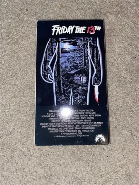 Friday The 13th Part 1 Vhs Tape 1994 Jason Halloween Vhs Vintage