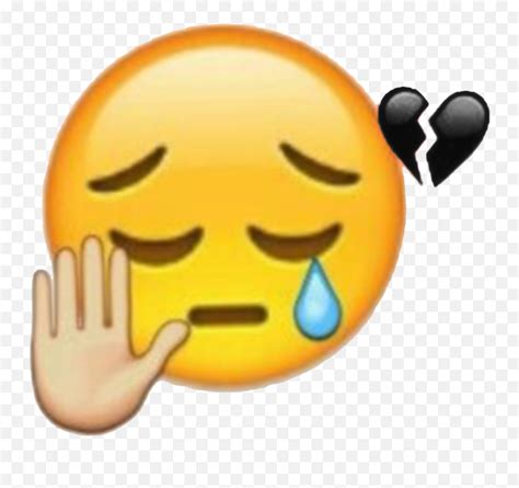 I Need A Moment Please Emoji Emotion Emoj Heartbroken Cries Emoji