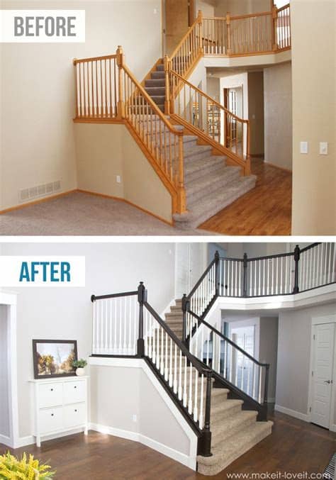 Homeadvisor's stair repair cost guide gives aveage costs to refinish hardwood stairs and staircase railings. DIY: How to Stain and Paint an OAK Banister, Spindles, and ...